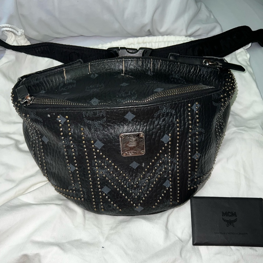 Black MCM Fanny Pack